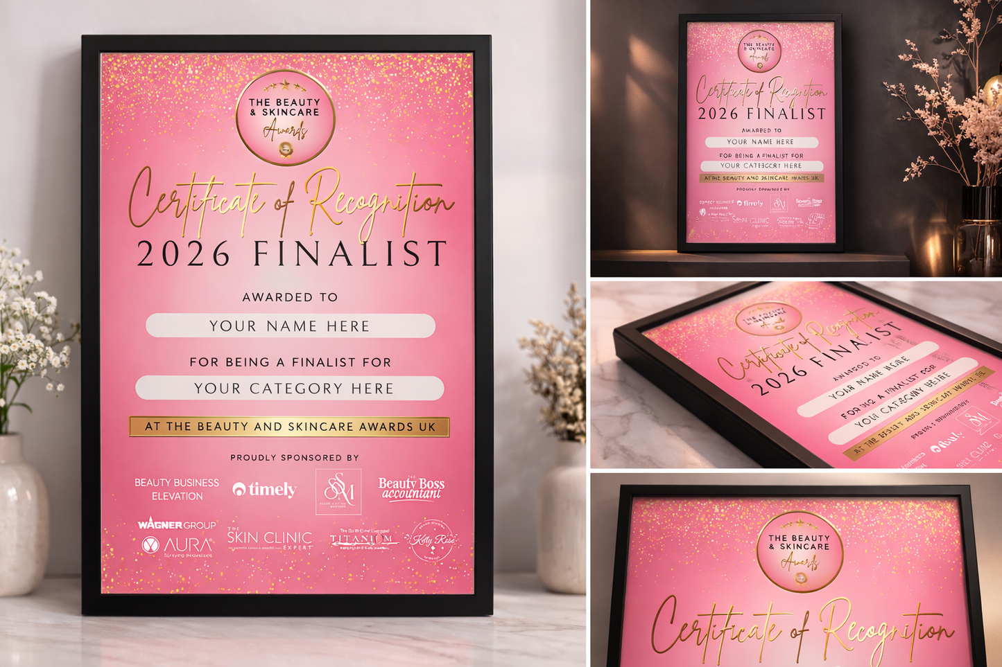 Finalist Certificate 2026 - Framed - FOR CONFIRMED FINALISTS ONLY