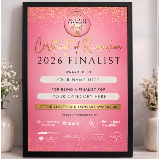 Finalist Certificate 2026 - Framed - FOR CONFIRMED FINALISTS ONLY
